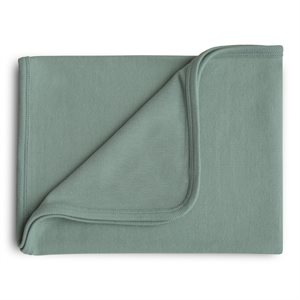 Mushie Ribbed Baby Blanket - Roman Green